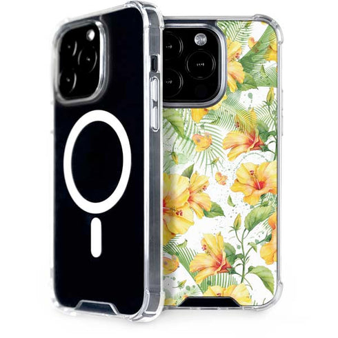 Yellow Hibiscus iPhone 15 Pro MagSafe Case